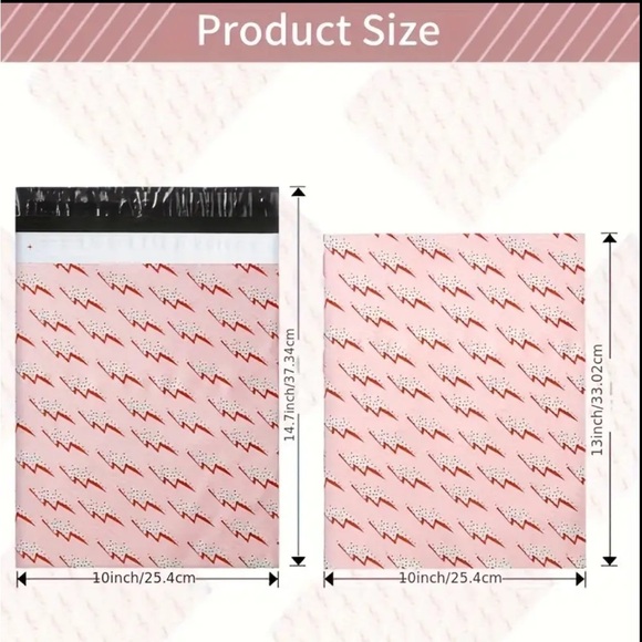 Lightning Poly Mailer’s, Size 10x13, Pack of 25 - Picture 2 of 7